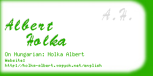 albert holka business card